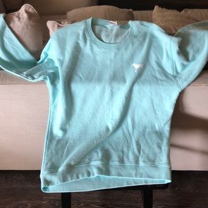 Soft turquoise/teal (VS Pink) crewneck sweatshirt